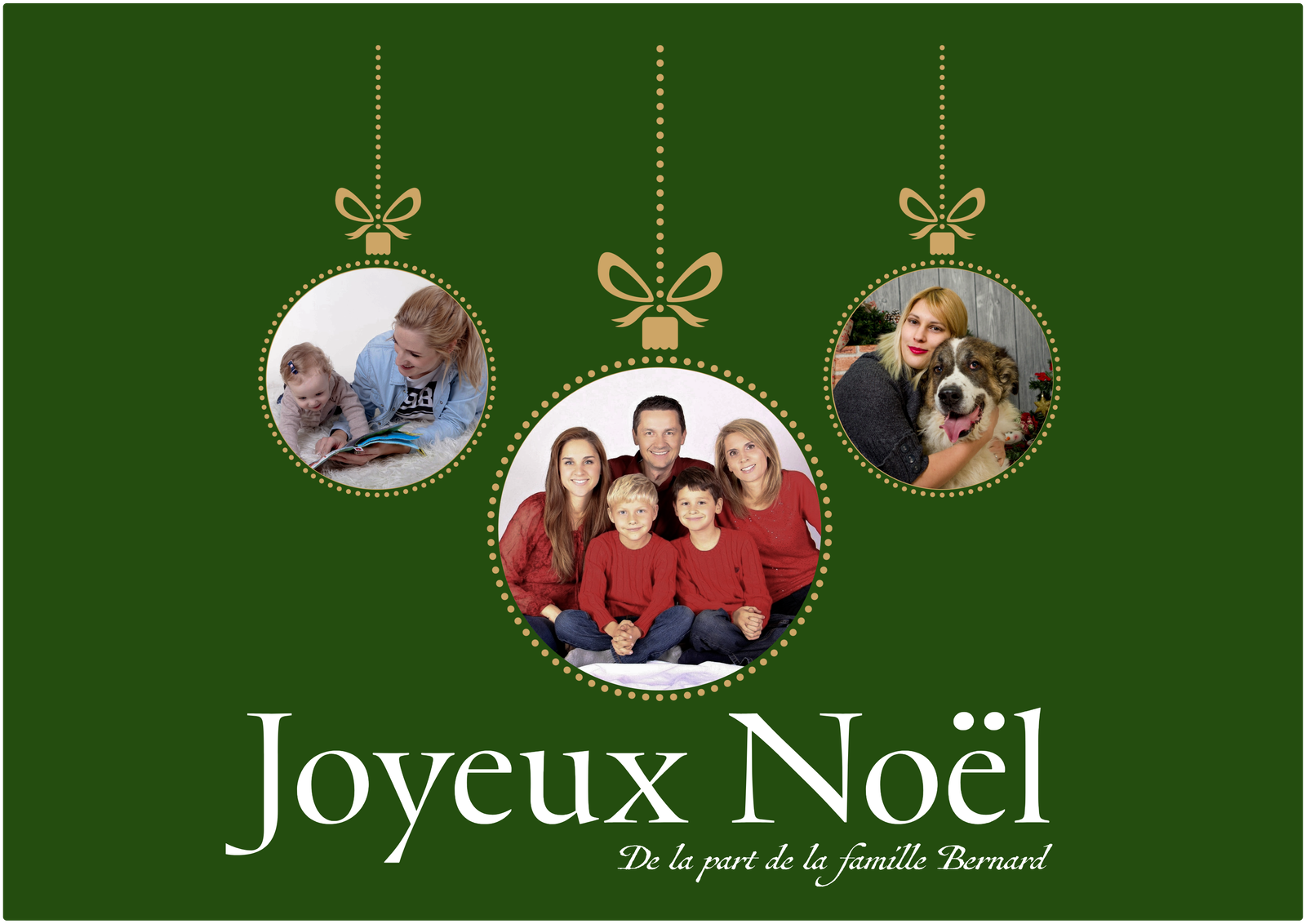 Modèle 16 - Exemple avec 4 photos dans les boules